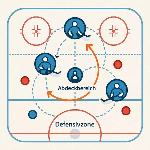 NHL Defensive-Systeme und taktische Formationen Diagramm