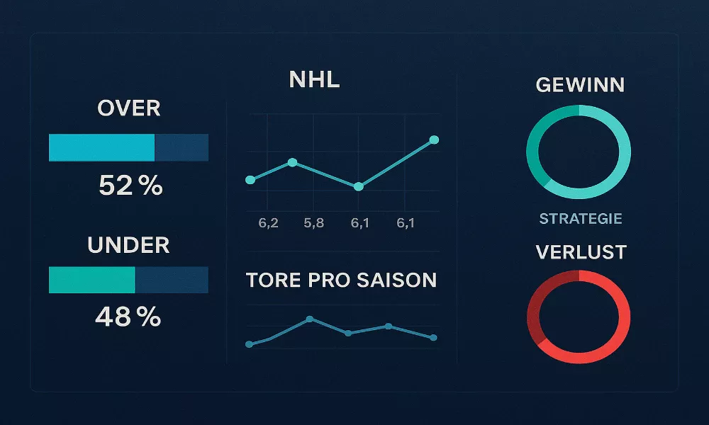 NHL Über-Unter Wetten Statistik Dashboard mit Datenvisualisierung
