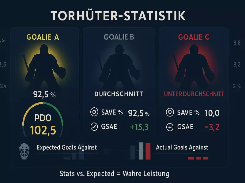 Torhüter Statistik Vergleich - Analyse der Goalie Leistung im Verhältnis zu erwarteten Gegentoren
